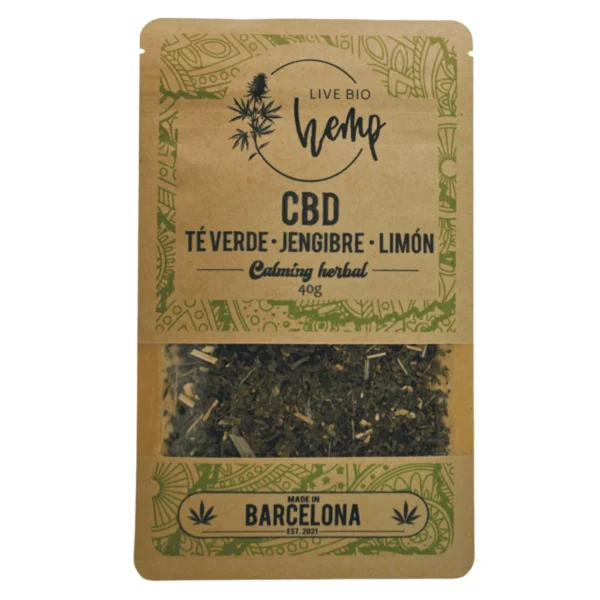 Infusión CBD, Té Verde, Jengibre y Limón
